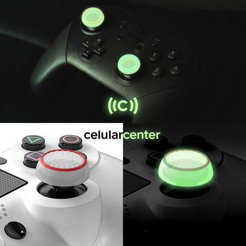 6 Gomas Fosforescente Para Ps5 Ps4 Xbox X S Joystick Silicón