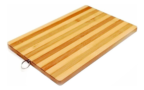 Tabla Para Picar De Madera Bamboo Con Aro 34x24 Cm Kuchen 