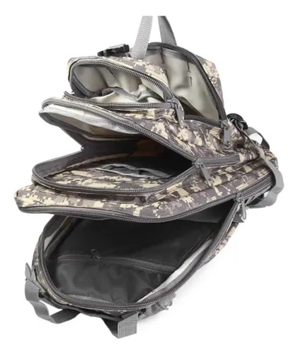 Mochila Táctica Camping 34l Verde Militar - Mundo Trabajo