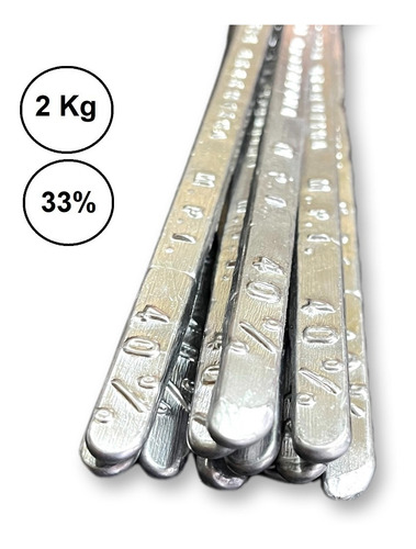 Imagen 2 de 6 de Varillas De Estaño Al 33% X 2kg
