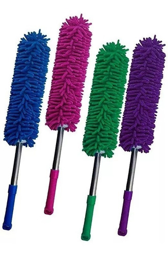 Imagen 5 de 9 de Cepillo Plumero Micro Fibra Mango Metal Lavado Auto Grande