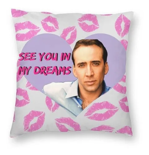Funda De Coj n Nicolas Cage Almohada De Suelo Con Estampado