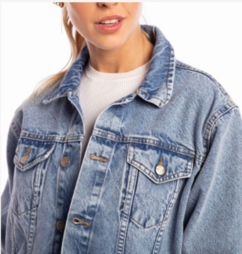Imagen 4 de 8 de Campera De Jean Mujer Rusty Palm Eye Original