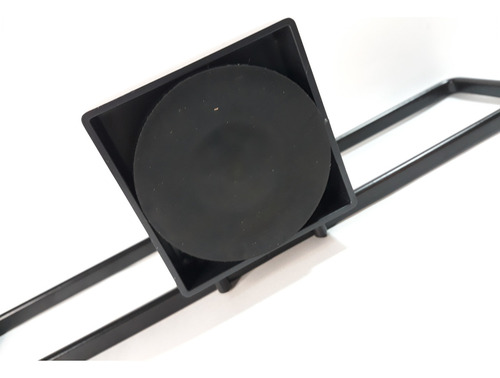 Toalheiro 25cm Com Ventosas Future Prático Removível Lavabo Cor Toalheiro preto fosco
