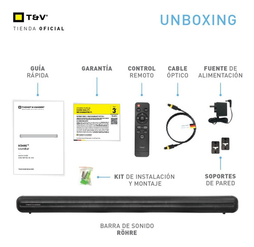 Imagen 4 de 4 de Barra De Sonido Bluetooth Rohre Inalambrico Optico Smart Tv