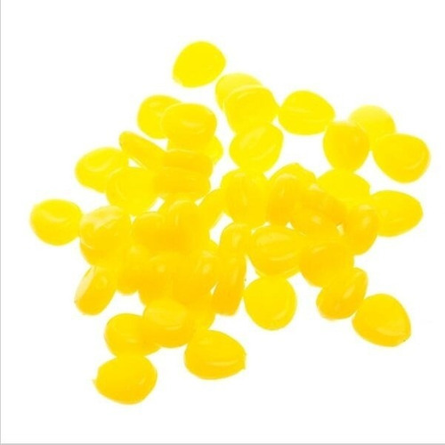 50 Unidades Carpa Pesca Milho Flutuante Isca Artificial Cor Amarelo