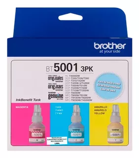 Tinta Brother Colores 3pk-tank Dcp T300 T500 T700 Original