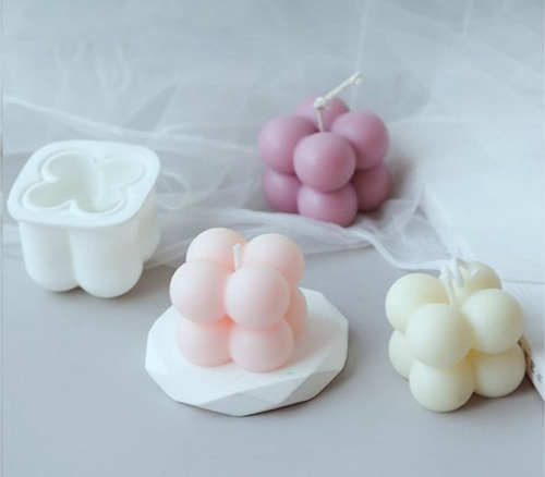 Molde Silicona Bubble Burbuja X3 Mini Velas Jabones Sin Elección