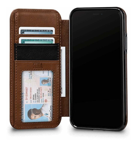 Deen Wallet Book Funda De Cuero Para iPhone XS Max - Sillin