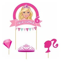 Comprar Cake Topper Barbie Adorno Torta Personalizado Cotillon