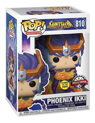 Funko Pop! Animation Phoenix Ikki #810 Glows In The Dark