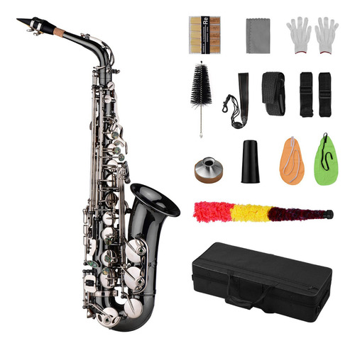 Saxofones Saxofón Alto Profesional Bend Eb E-flat Negro