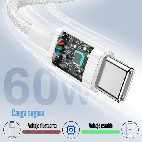 Cable De Carga Apple Usb-c To Usb-c 60w Trenzado (1 Metro)