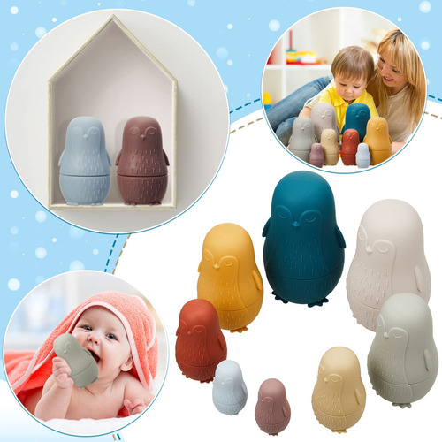 Muñecas Rusas De Silicona Matryoshka 8 Piezas Para Niños