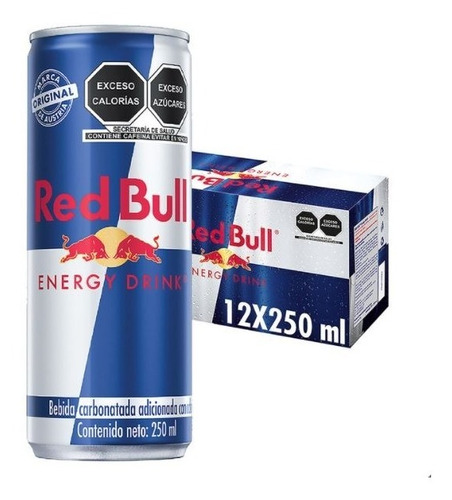 Red Bull Bebida Energética 12 Pzas De 250 Ml