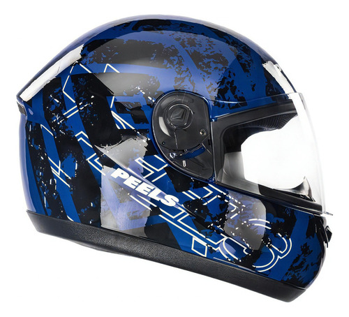 Capacete Moto Peels Spike Mob Cor Azul com Preto Tamanho do capacete 56