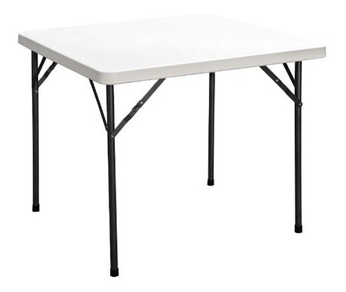 Imagen 1 de 4 de Mesa Plegable Cuadrada Multiusos Blanco Basic Living #e