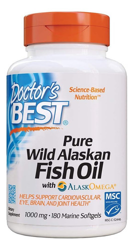 Aceite De Pescado Puro De Alaska Doctor's Best 180 Cápsulas