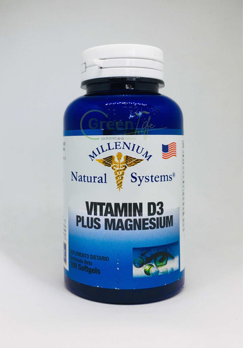 Vitamina D + Magnesio X100 Softgels Natural Systems