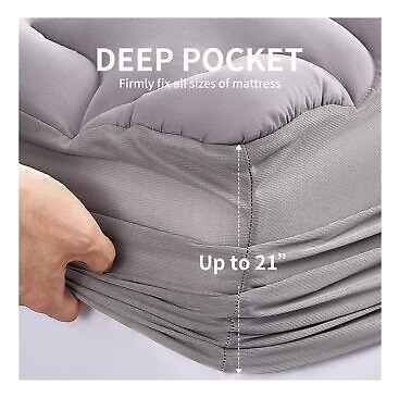 Sleep Zone Cooling Mattress Topper Twin Mattress Pad, Qu Ssb