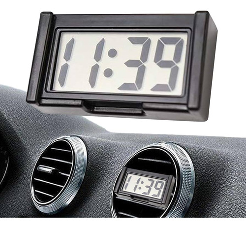 Mini Reloj De Coche Digital Autoadhesivo Con Soporte Lcd