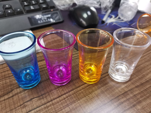 Copas De Vino Y Vasos De Agua Acrílicos Sin Tallo, 4 Piezas,