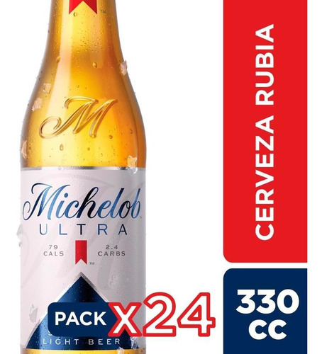 Cerveza Michelob Ultra Botellin 24 Unidades 355cc