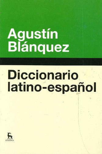 Libro Diccionario Latino-español De Agustín Blánquez