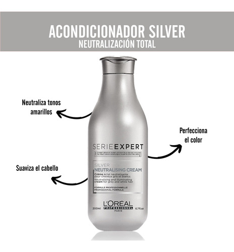 Acondicionador Loreal Se Silver 200 Ml Profesional