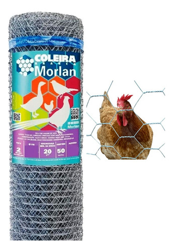 Kit C/3 Galinheiro Tela Horta Fio 22 R C/ 20mt X 1,80 Morlan