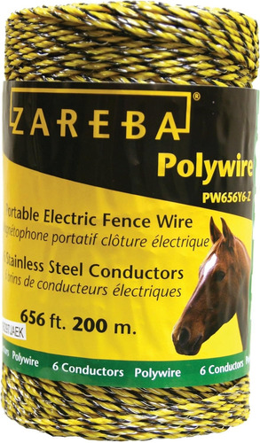 Zareba Polywire Cuerda De Valla Eléctrica Portátil 200 M