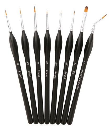 8pcs Professional Detail Brushes Set Miniature Fine .