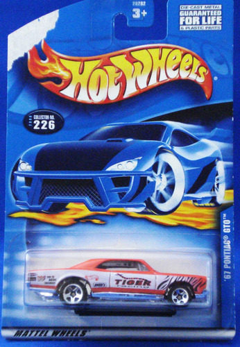 Hot Wheels 67 Pontiac Gto Orange 2000 Coche Básico Escala 1: