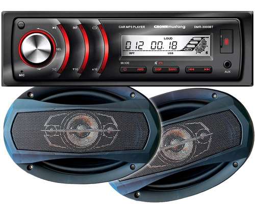 Combo Audio Car Estéreo Bluetooth + Parlantes 6x9 Xline P