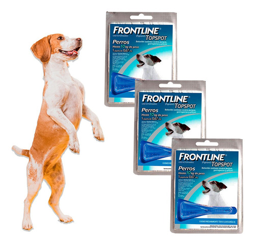 Frontline Pipeta Hasta 10 Kg Perros Pack X3