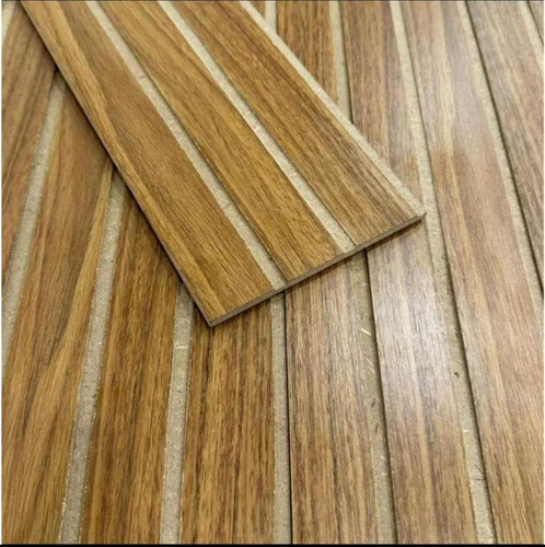 Placa Decorativa Ripado Mdf 45x11 Freijó Kit 20 Un
