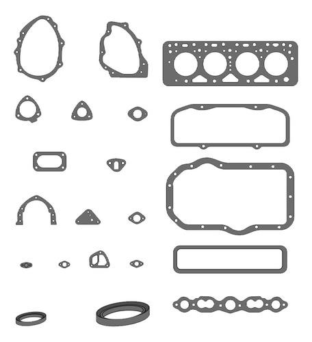 Juntas De Motor (juego) - Fiat 1100 C/retenes - C/ Tapa Cil.
