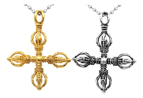 Hefu 2 Piezas De Acero Inoxidable Tibetano Dorje Vajra