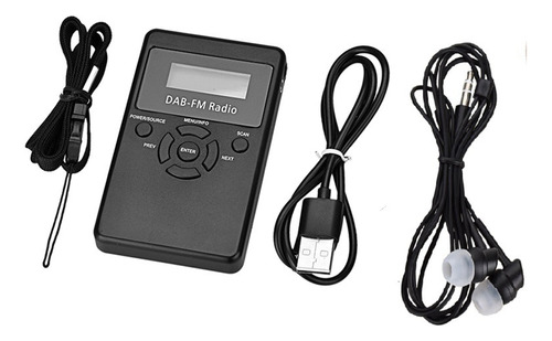 Receptor Portátil Mini Dab+fm Radio Fm Hrd-101 Negro