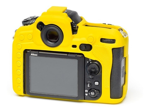 Carcasa Silicon Easycover Amarillo Nikon D500 + Mica Lcd