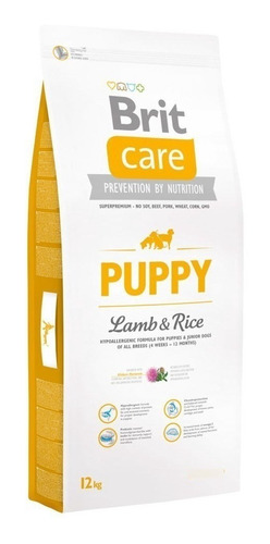 Imagen 1 de 4 de Alimento Brit Brit Care Prevention by Nutrition para perro cachorro todos los tamaños sabor cordero y arroz en bolsa de 12kg