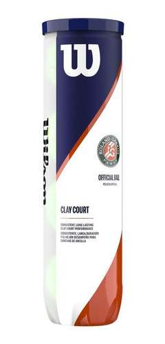 Imagen 2 de 3 de Pelotas Tenis Wilson Roland Garros Clay Arcilla 4 Und / Bamo