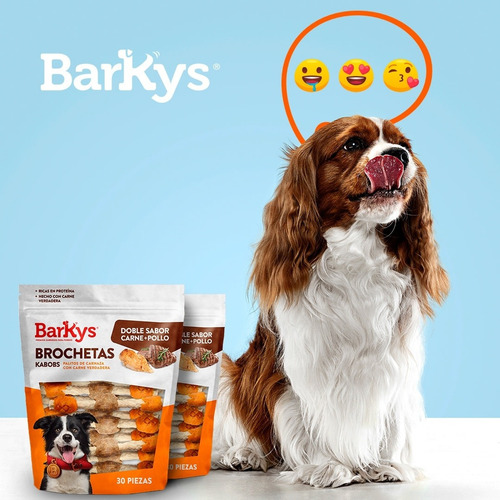 Imagen 2 de 4 de Brochetas Carnaza Para Perro Barkys 99% Digestibilidad
