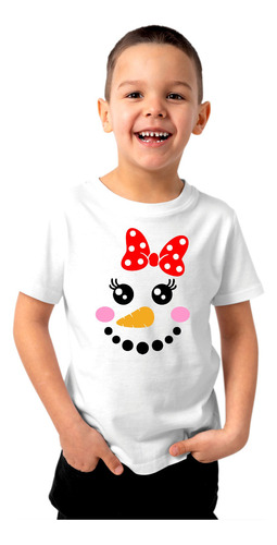 Playera Navidad Para Niño Muñequita De Nieve