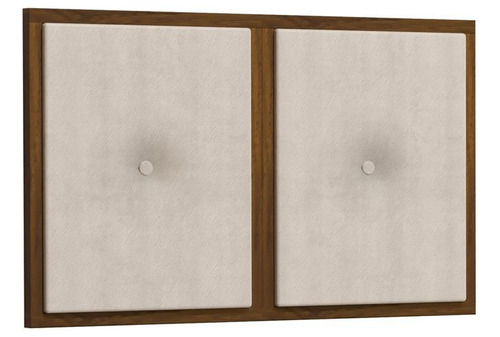 Painel Cabeceira Box Solteiro 0,90 Madeira Suede Bege