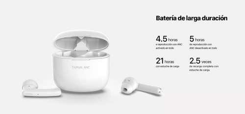 Auriculares Mobvoi Ticpods Con Cancelación De Ruido Activa