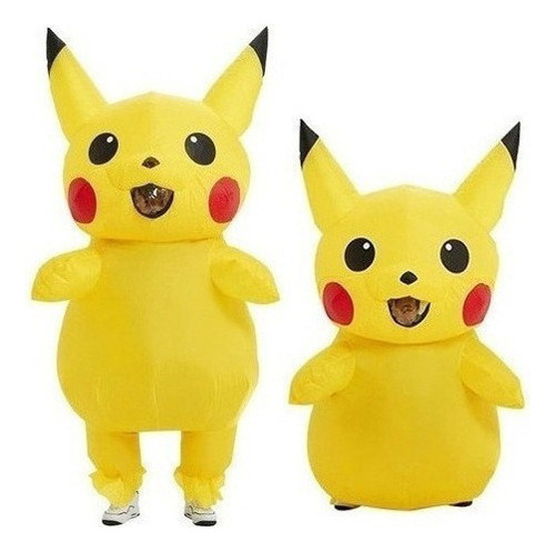 Disfraz Inflable Amarillo Mascota Pikachu Anime Cosplay Jh