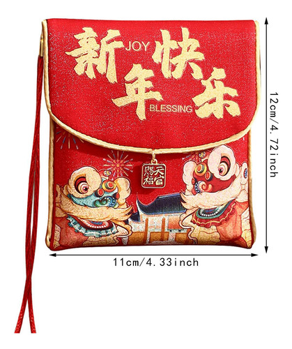 Ano Novo Chinês Envelope Vermelho Festival Da Com Cordão