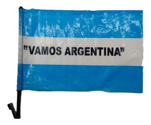 Bandera Argentina Para Auto Con Mástil X Mayor X 10 Unidades