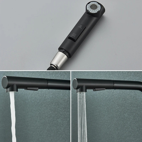 Llave Monomando Para Fregadero Nioval 5979 Acabado Mate Color Negro